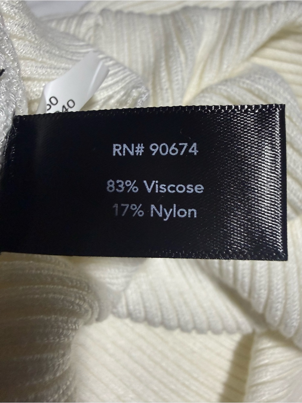 Boston Proper Ivory Ribbed Turtleneck Sweater - Picture 10 of 10